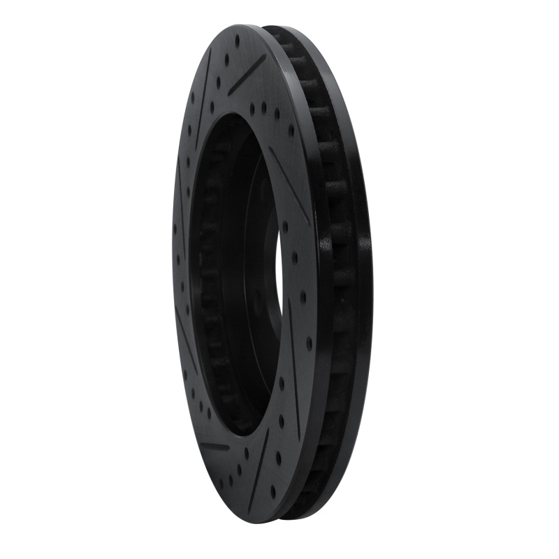 Ford Expedition Brake Rotor (1) - Front Right - R1 Concepts - Drilled & Slotted - Black - `97-`02